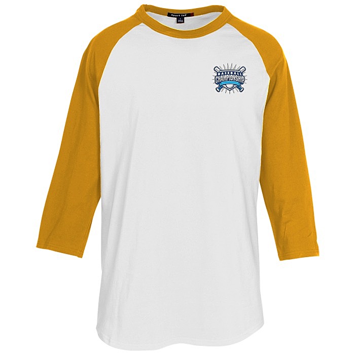 CBS Sports Fantasy Logo 3/4 Sleeve Baseball T-Shirt