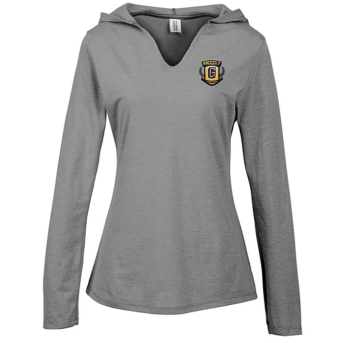 4imprint.com: Optimal Tri-Blend Hooded T-Shirt - Ladies' - Embroidered ...