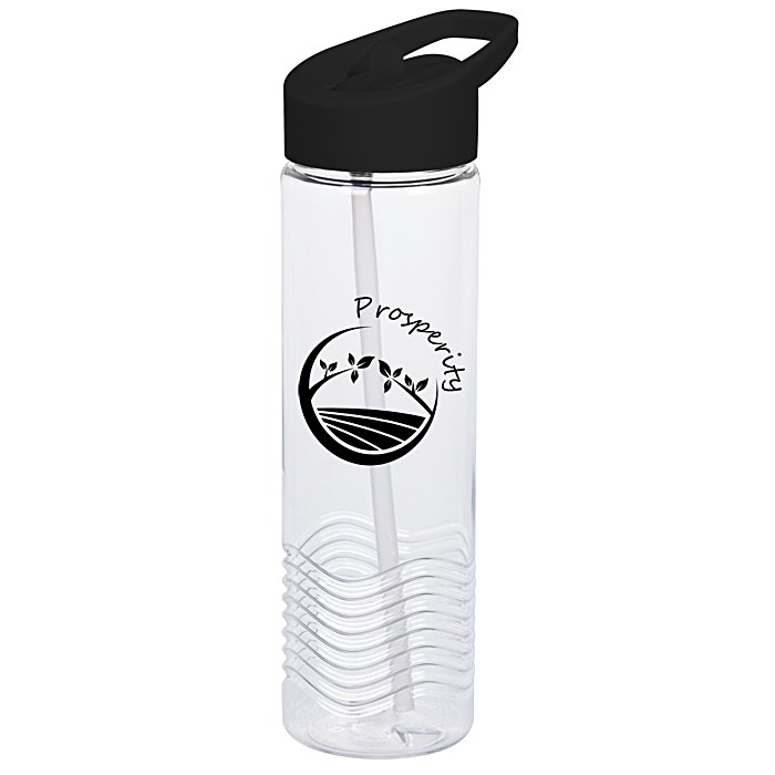 4imprint.com: Clear Impact Twist Water Bottle with Flip Straw Lid - 24 ...