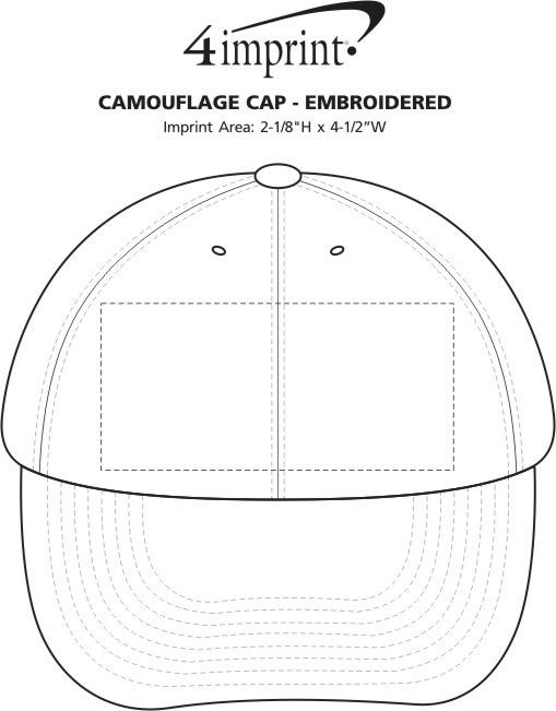 Imprint Area of Camouflage Cap - Embroidered