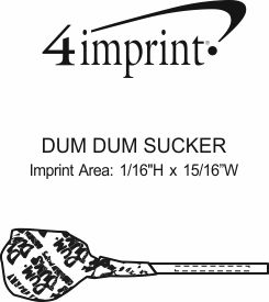 Imprint Area of Dum Dums Sucker