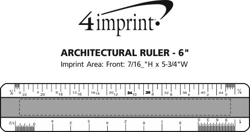 Imprint Area of Architectural Ruler - 6"