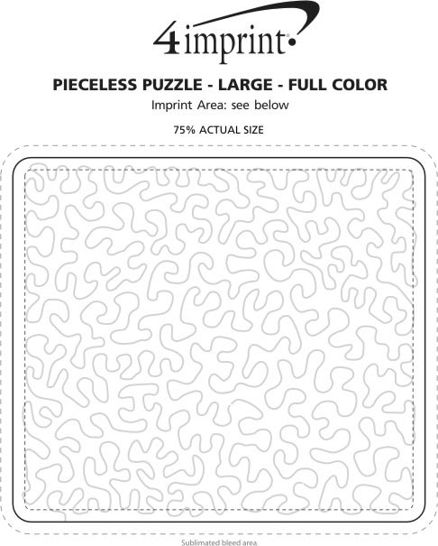 Imprint Area of Pieceless Puzzle - Large - Full Color