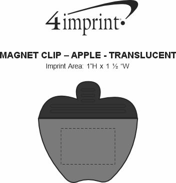 Imprint Area of Magnet Clip - Apple - Translucent