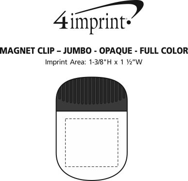 Imprint Area of Magnet Clip - Jumbo - Opaque - Full Color