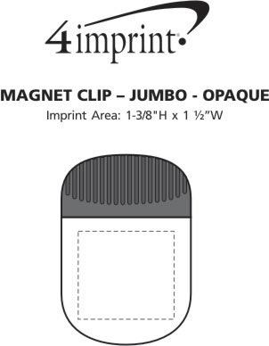 Imprint Area of Magnet Clip - Jumbo - Opaque
