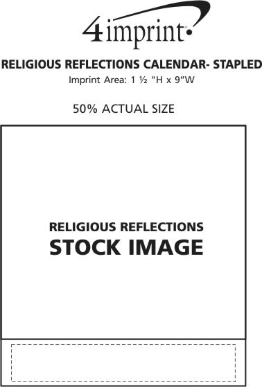 Imprint Area of Religious Reflections Calendar - Stapled