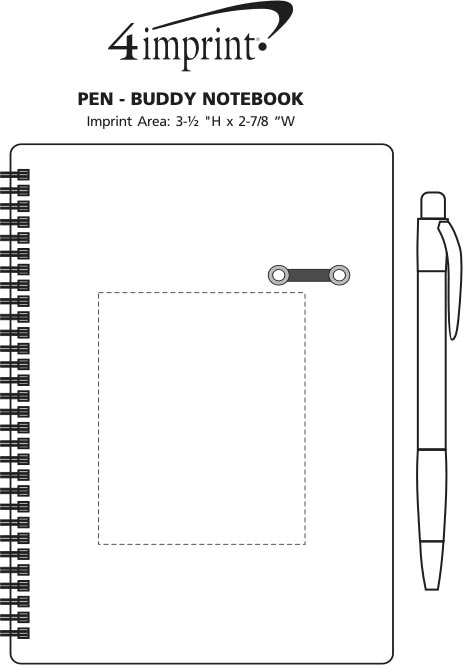 Imprint Area of Pen-Buddy Notebook