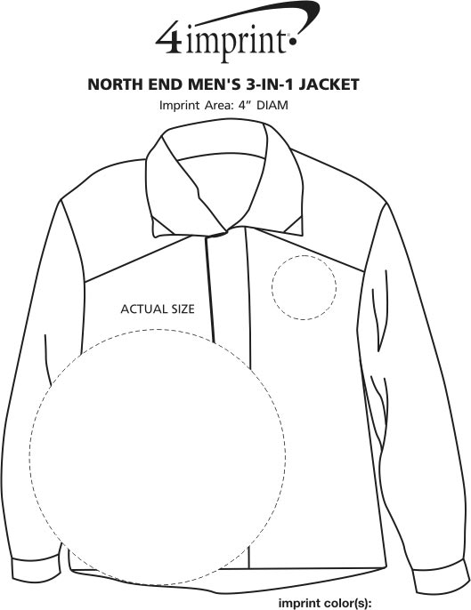 Imprint Area of North End 3-in-1 Jacket - Men's