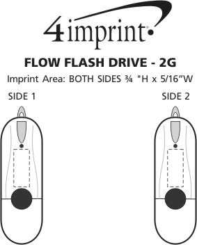 Imprint Area of Flow Flash Drive - 2GB
