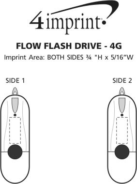 Imprint Area of Flow Flash Drive - 4GB