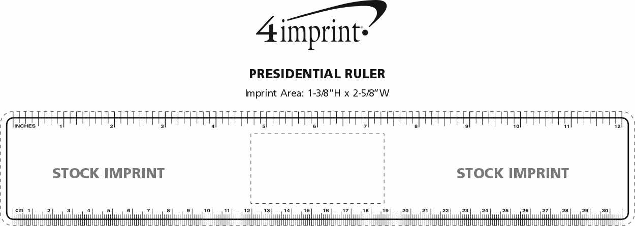 Imprint Area of Presidential Ruler