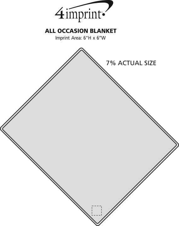 Imprint Area of All Occasion Blanket