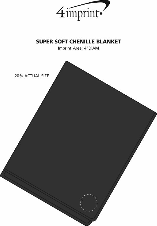 Imprint Area of Super Soft Chenille Blanket