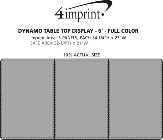 Imprint Area of Dynamo Tabletop Display - 6' - Full Color