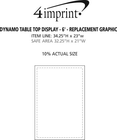 Imprint Area of Dynamo Tabletop Display - 6' - Replacement Graphic