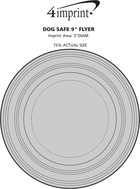 Imprint Area of Dog Safe 9" Flyer
