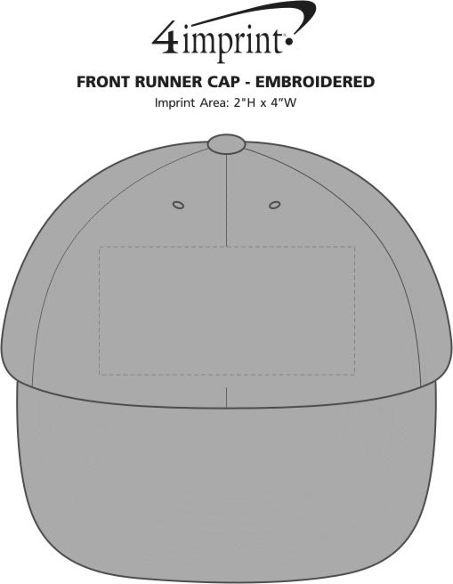 Imprint Area of Front Runner Cap - Embroidered