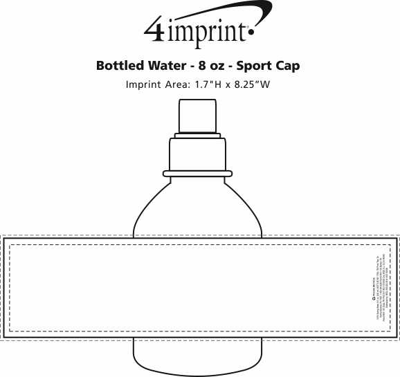 Imprint Area of Bottled Water - 8 oz. - Sport Cap