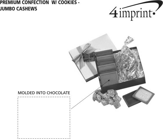 Imprint Area of Premium Confection with Cookies - Jumbo Cashews