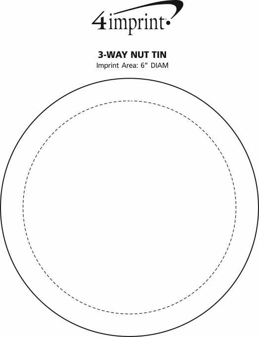 Imprint Area of 3-Way Nut Tin