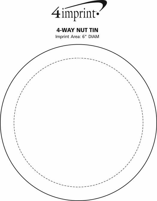Imprint Area of 4-Way Nut Tin