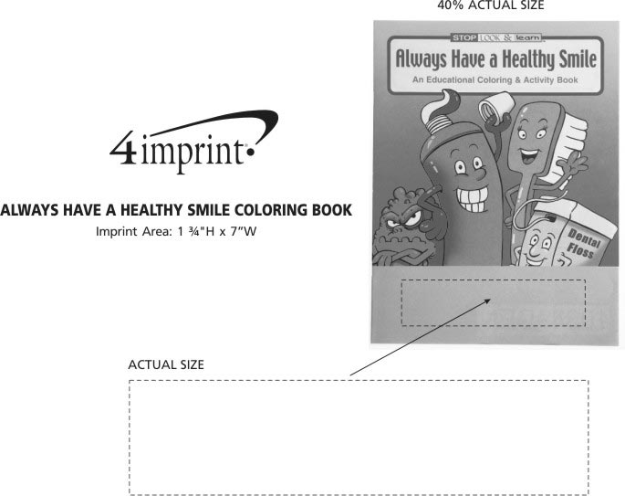 Imprint Area of Always Have a Healthy Smile Coloring Book
