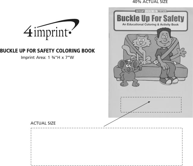 Imprint Area of Buckle Up For Safety Coloring Book