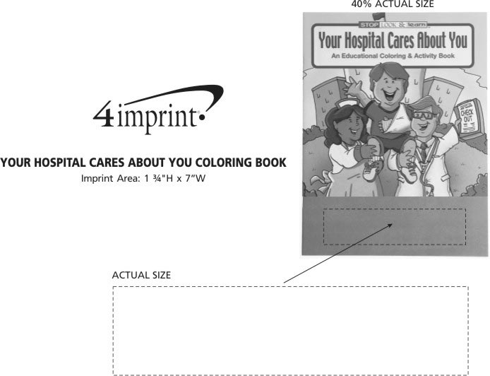 Imprint Area of Your Hospital Cares About You Coloring Book