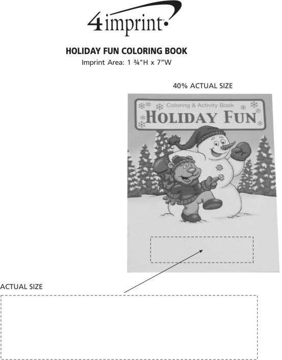 Imprint Area of Holiday Fun Coloring Book