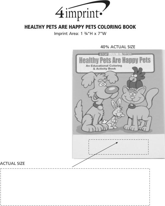 Imprint Area of Healthy Pets Are Happy Pets Coloring Book