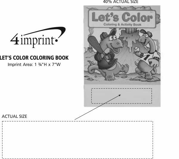 Imprint Area of Let's Color Coloring Book