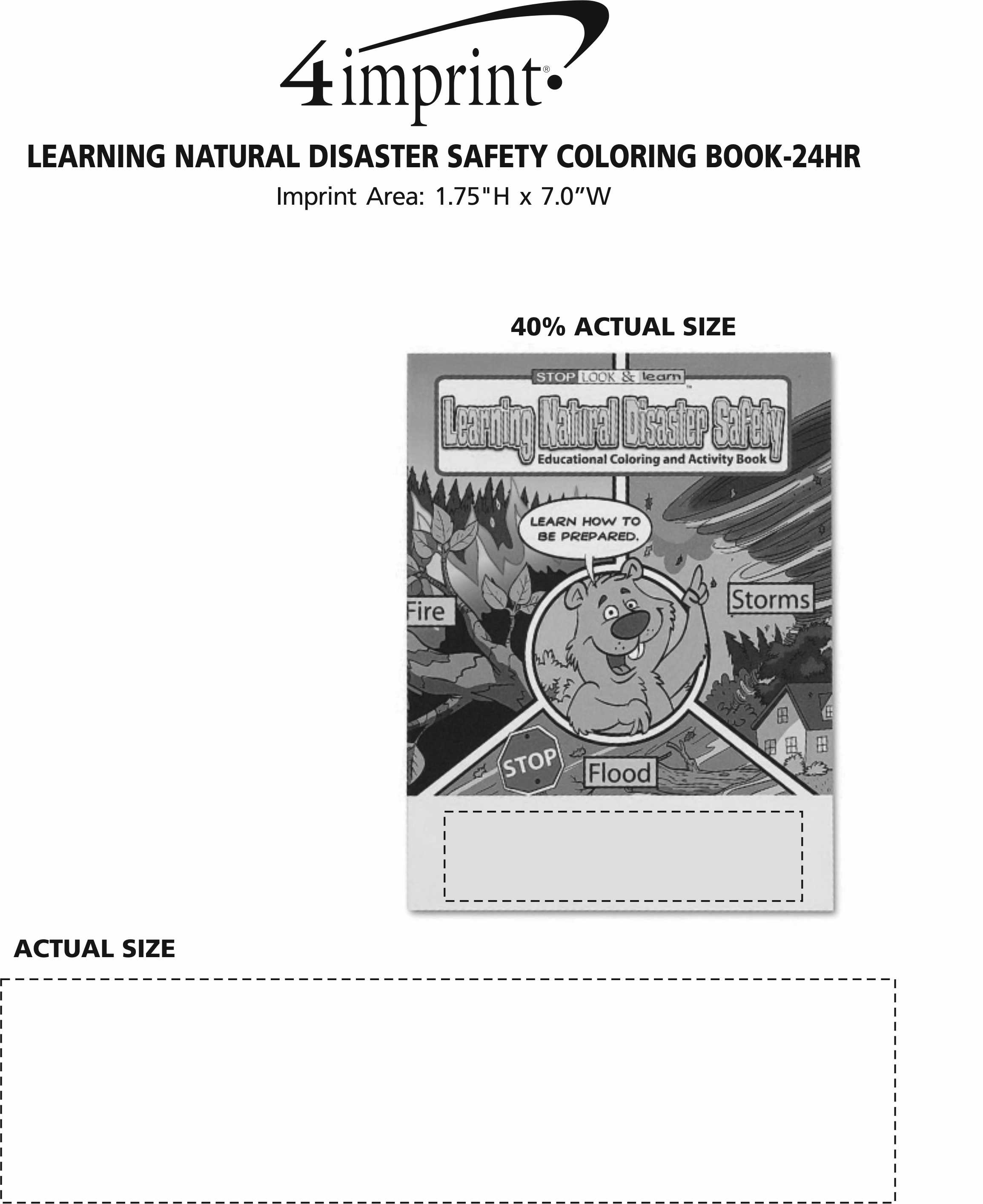 Imprint Area of Learning Natural Disaster Safety Coloring Book - 24 hr