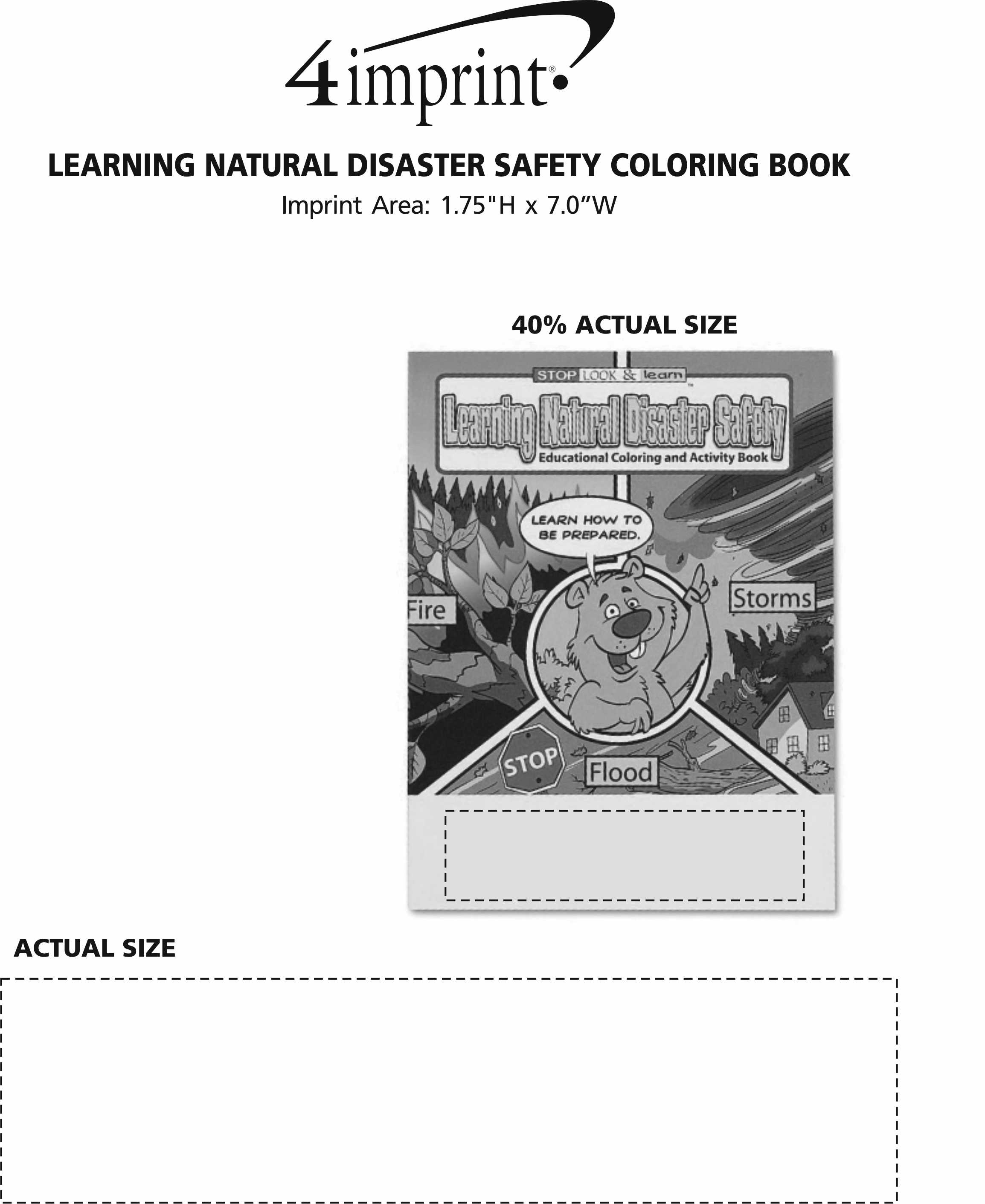 Imprint Area of Learning Natural Disaster Safety Coloring Book
