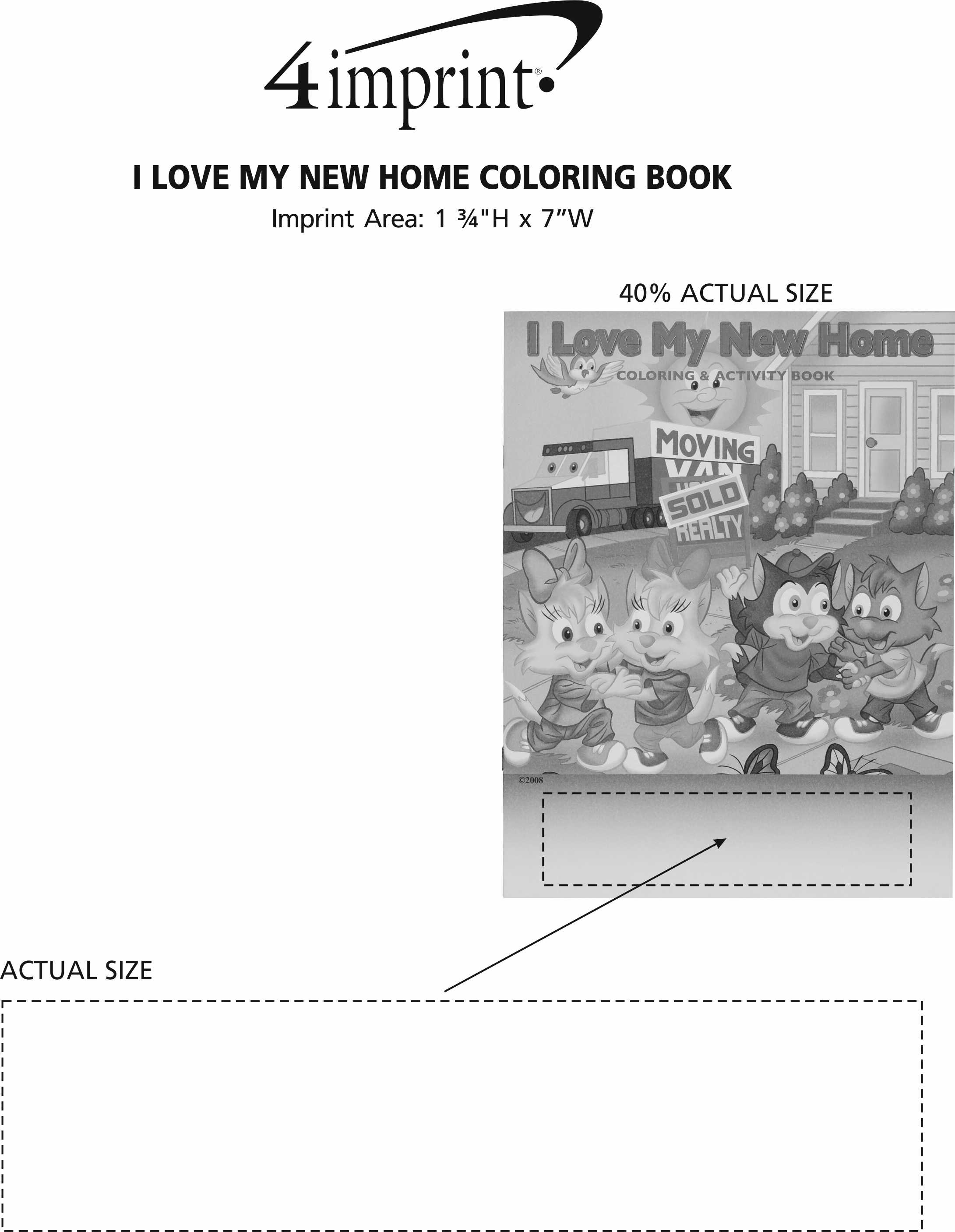 Imprint Area of I Love My New Home Coloring Book - 24 hr