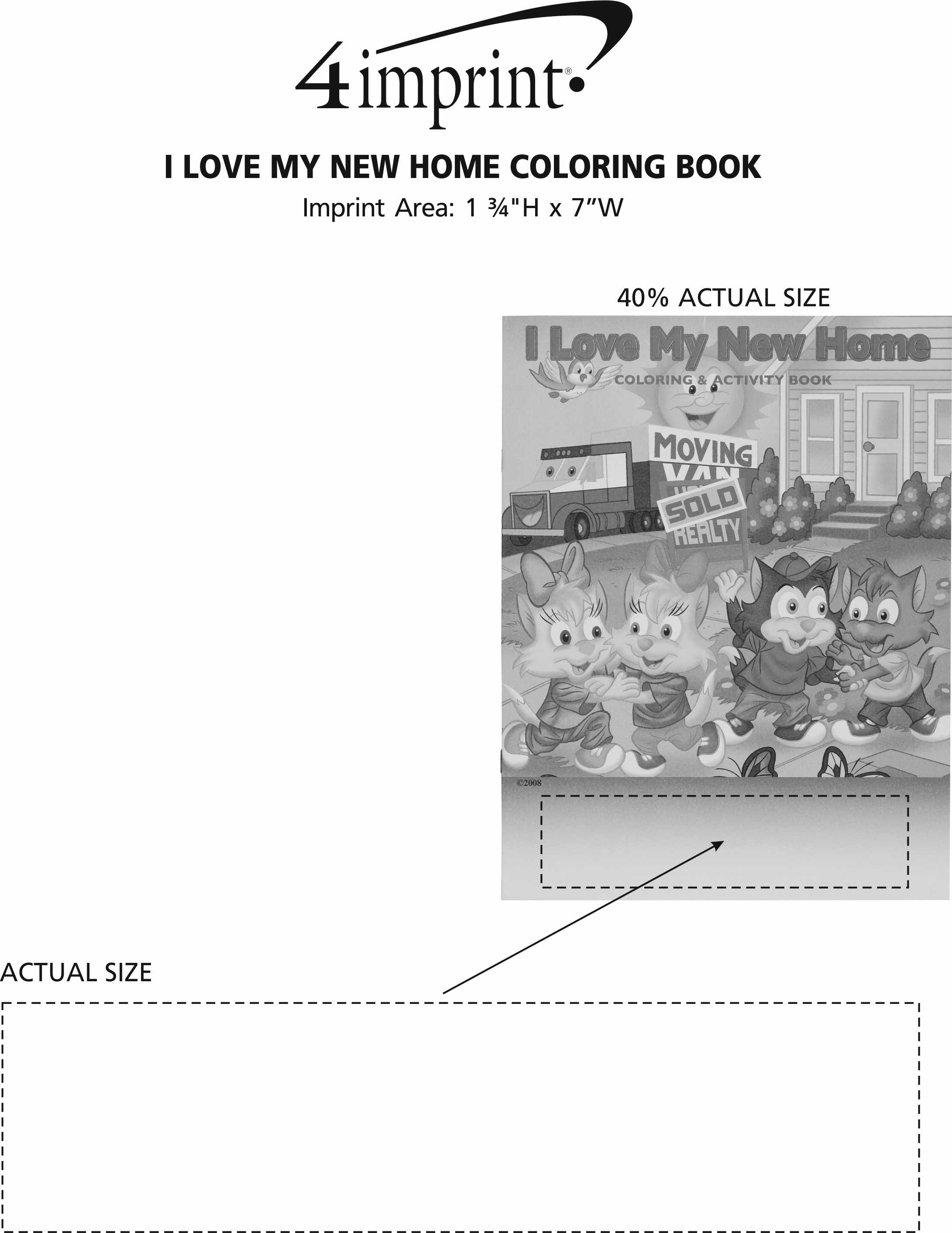 Imprint Area of I Love My New Home Coloring Book