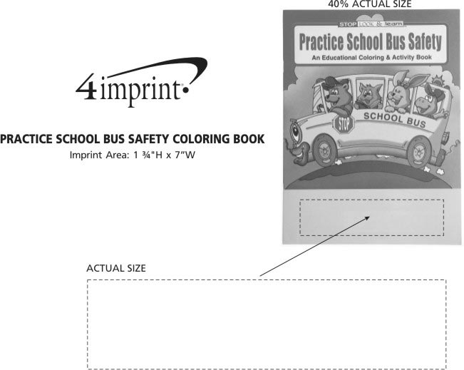 Imprint Area of Practice School Bus Safety Coloring Book