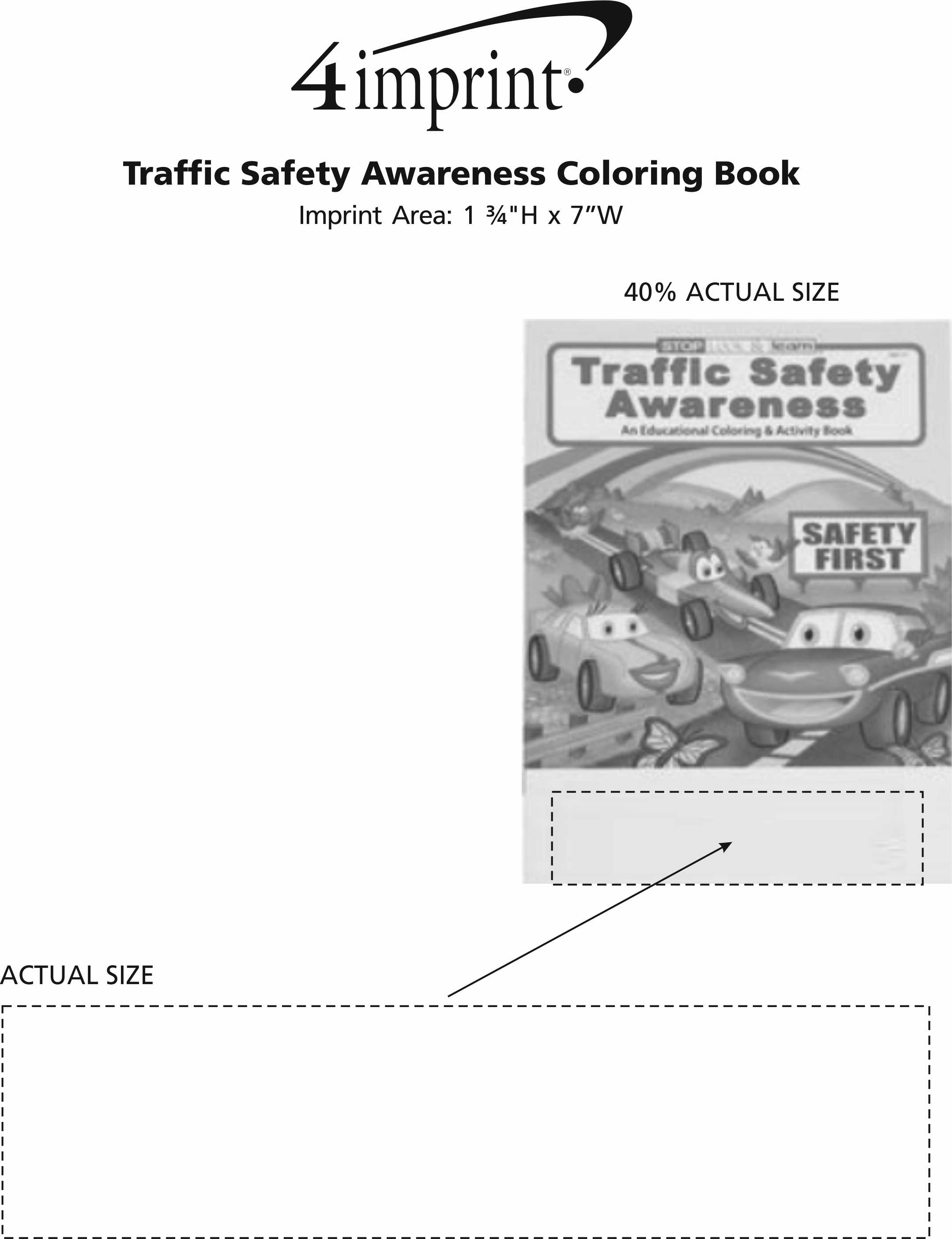 Imprint Area of Traffic Safety Awareness Coloring Book