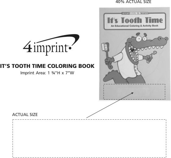 Imprint Area of It's Tooth Time Coloring Book