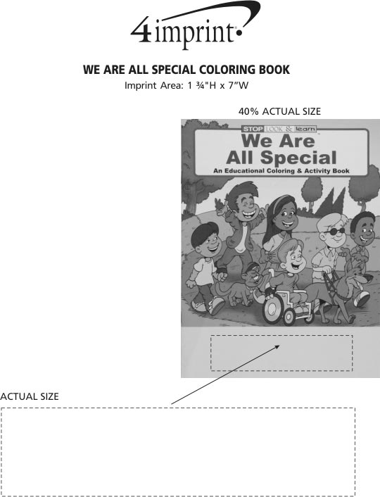 Imprint Area of We Are All Special Coloring Book