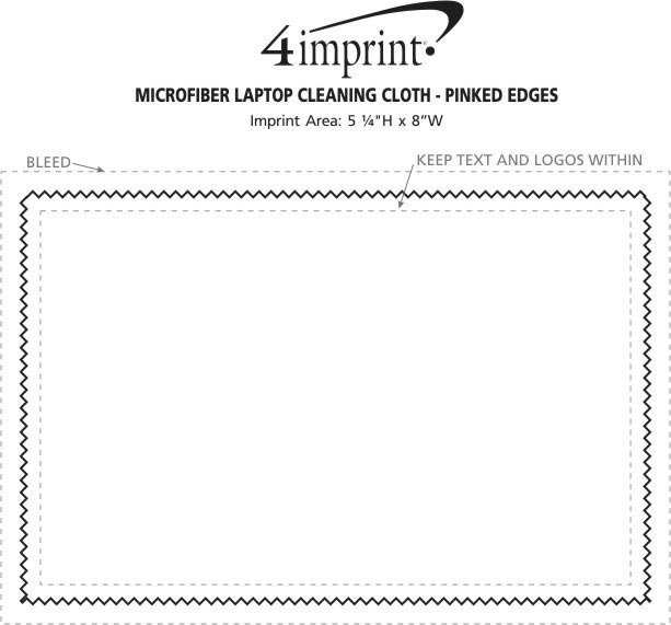 Imprint Area of Microfiber Laptop Cleaning Cloth - 5-3/4 x 8-1/2