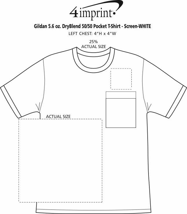 4imprint.com: Gildan 5.5 oz. DryBlend 50/50 Pocket T-Shirt - Screen ...