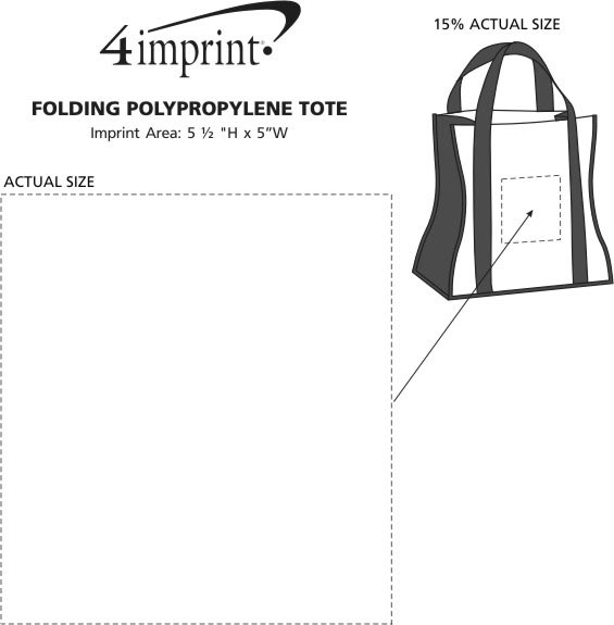 Imprint Area of Folding Polypropylene Tote