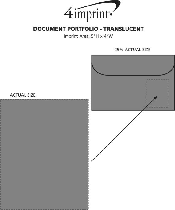 Imprint Area of Document Portfolio - 10" x 15" - Translucent
