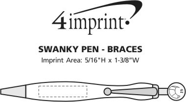 Imprint Area of Swanky Pen - Braces