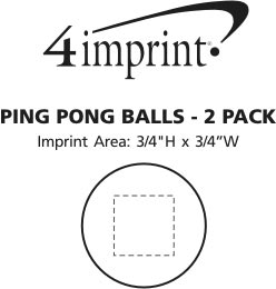 Imprint Area of Ping Pong Balls - 2 Pack