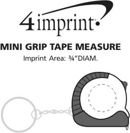Imprint Area of Mini Grip Tape Measure