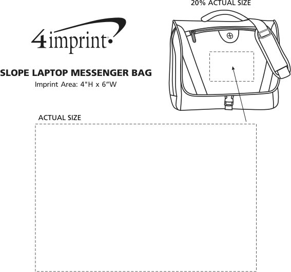 Imprint Area of Slope Laptop Messenger Bag