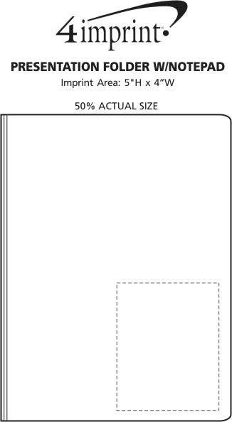 Imprint Area of Presentation Folder with Notepad
