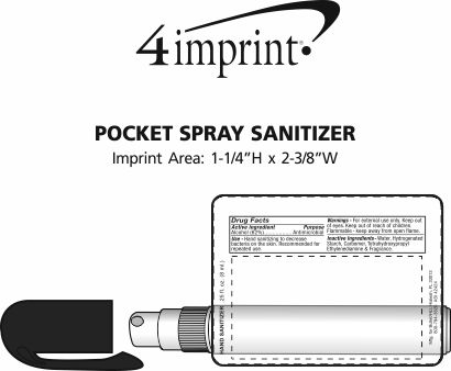 Imprint Area of Pocket Spray Sanitizer